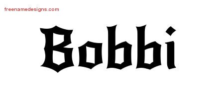 Bobbi Gothic Name Tattoo Designs