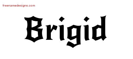 Brigid Gothic Name Tattoo Designs