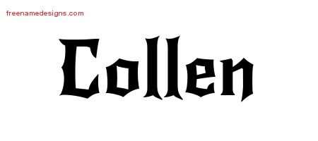 Collen Gothic Name Tattoo Designs
