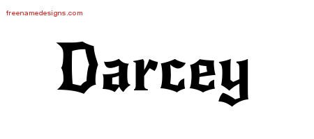 Darcey Gothic Name Tattoo Designs