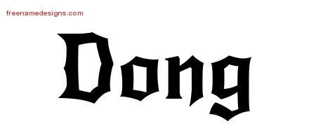Dong Gothic Name Tattoo Designs