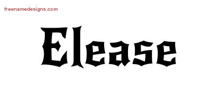 Elease Gothic Name Tattoo Designs