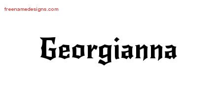 Georgianna Gothic Name Tattoo Designs