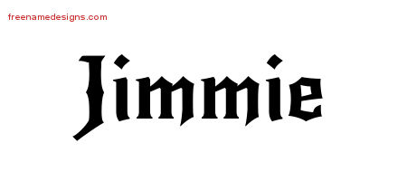 Jimmie Gothic Name Tattoo Designs