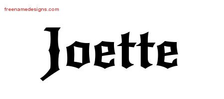 Joette Gothic Name Tattoo Designs