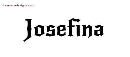 Josefina Gothic Name Tattoo Designs