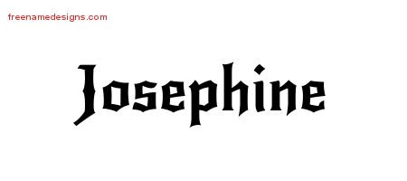 Josephine Gothic Name Tattoo Designs