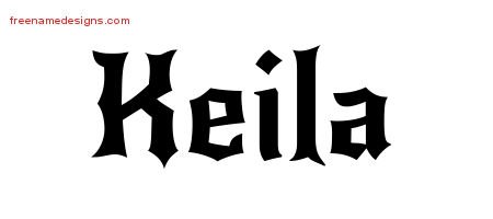 Keila Gothic Name Tattoo Designs