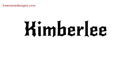 Kimberlee Gothic Name Tattoo Designs
