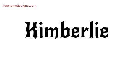 Kimberlie Gothic Name Tattoo Designs