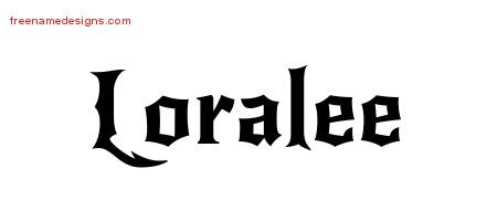 Loralee Gothic Name Tattoo Designs