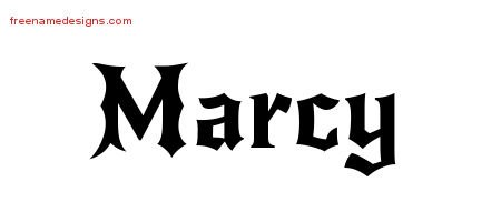 Marcy Gothic Name Tattoo Designs