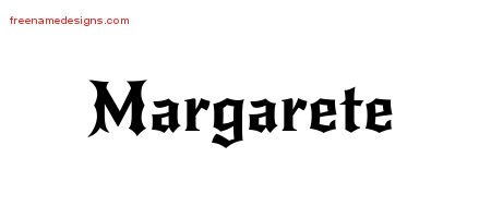 Margarete Gothic Name Tattoo Designs