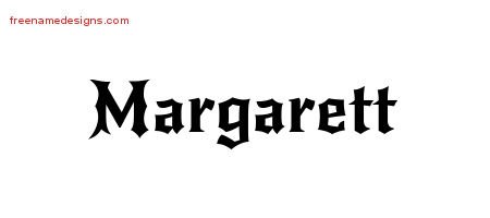 Margarett Gothic Name Tattoo Designs