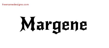 Margene Gothic Name Tattoo Designs