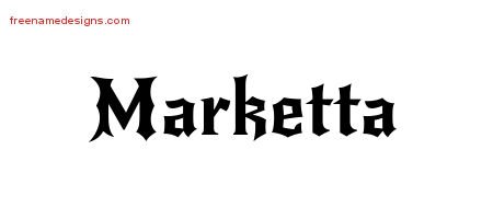 Marketta Gothic Name Tattoo Designs