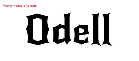 Odell Gothic Name Tattoo Designs
