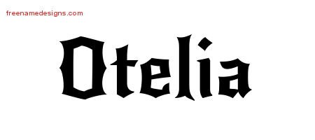 Otelia Gothic Name Tattoo Designs