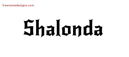 Shalonda Gothic Name Tattoo Designs