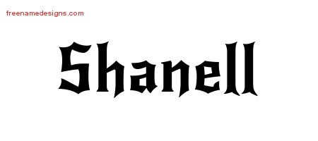 Shanell Gothic Name Tattoo Designs