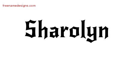 Sharolyn Gothic Name Tattoo Designs