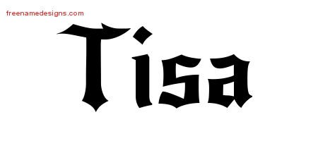 Tisa Gothic Name Tattoo Designs