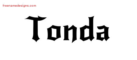 Tonda Gothic Name Tattoo Designs