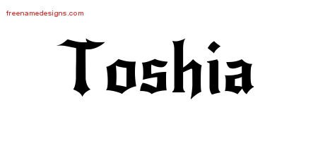 Toshia Gothic Name Tattoo Designs