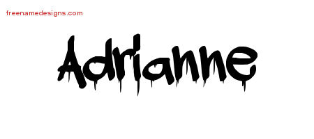 Adrianne Graffiti Name Tattoo Designs
