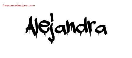 Graffiti Name Tattoo Designs Alejandra Free Lettering - Free Name Designs
