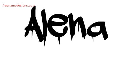 Alena Graffiti Name Tattoo Designs