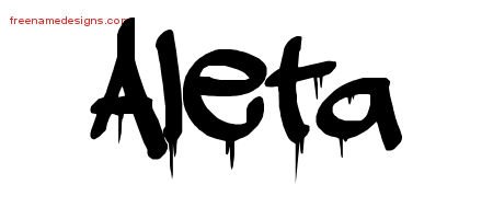 Aleta Graffiti Name Tattoo Designs