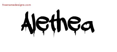Alethea Graffiti Name Tattoo Designs