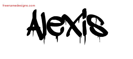 Alexis Graffiti Name Tattoo Designs