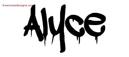 Alyce Graffiti Name Tattoo Designs