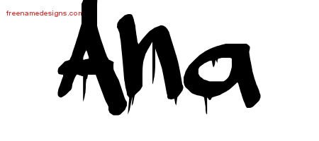 Ana Graffiti Name Tattoo Designs