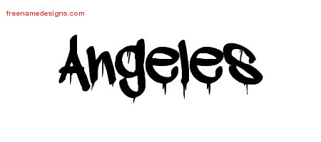 Graffiti Name Tattoo Designs Angeles Free Lettering - Free Name Designs
