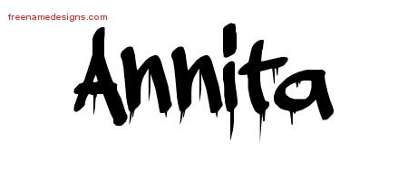 Annita Graffiti Name Tattoo Designs