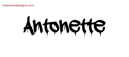 Antonette Graffiti Name Tattoo Designs