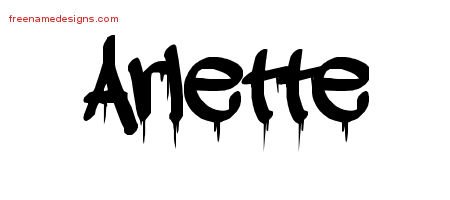 Arlette Graffiti Name Tattoo Designs