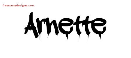 Arnette Graffiti Name Tattoo Designs