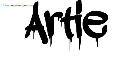 Artie Graffiti Name Tattoo Designs