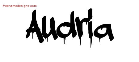 Audria Graffiti Name Tattoo Designs