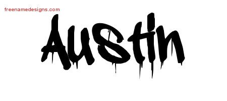 Austin Graffiti Name Tattoo Designs