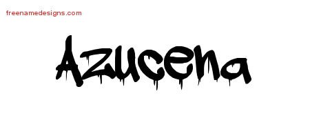 Azucena Graffiti Name Tattoo Designs