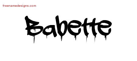 Babette Graffiti Name Tattoo Designs
