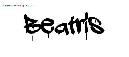 Beatris Graffiti Name Tattoo Designs