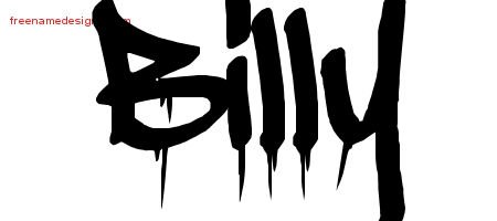 Billy Graffiti Name Tattoo Designs