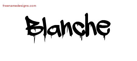 Blanche Graffiti Name Tattoo Designs