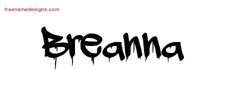 Breanna Graffiti Name Tattoo Designs